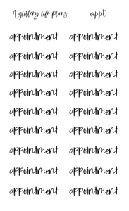 Appointment Script Stickers