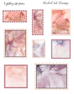 Alcohol Ink Stamps Layering Stickers