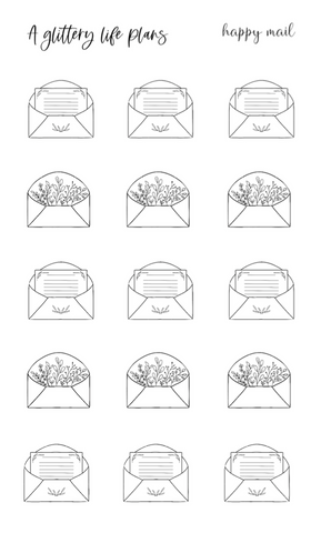 Happy Mail Icon Stickers