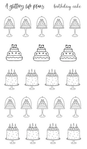 Birthday Cake Icon Stickers