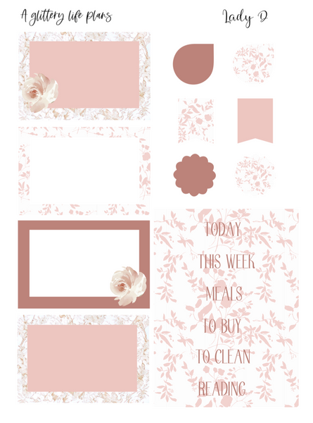 Lady D Mini Kit - Planner Stickers and Decorations
