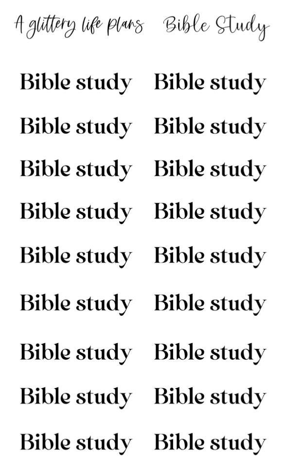 Bible Study Script Stickers