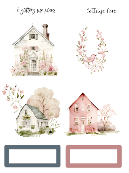 Cottage Core Mini Kit - Planner Stickers and Decorations