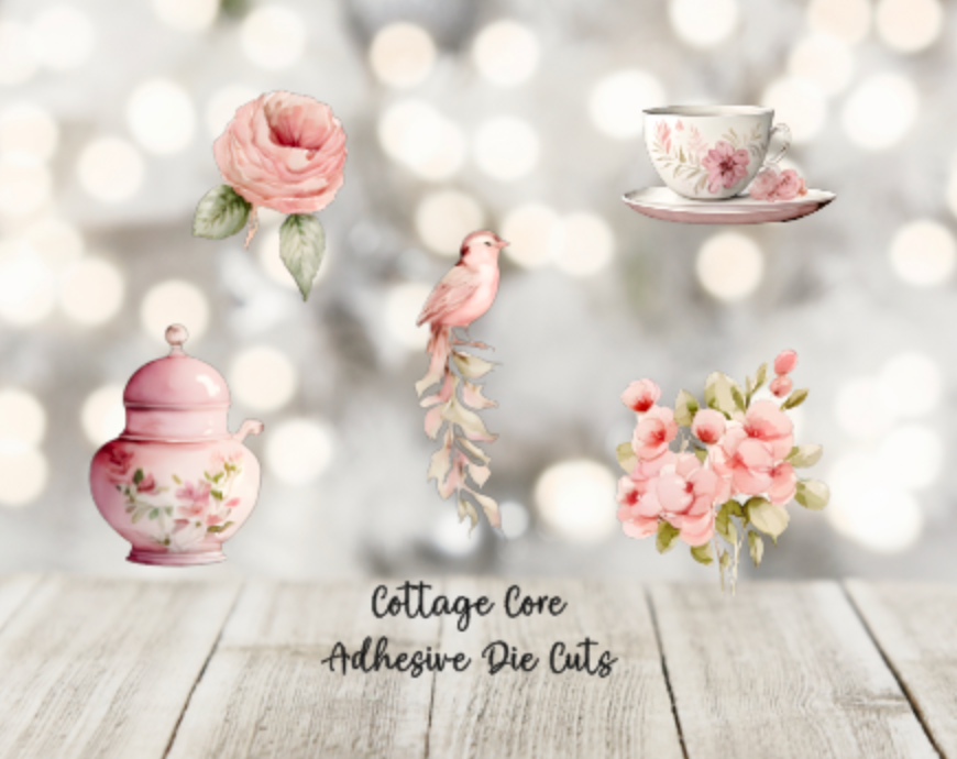 Cottage Core Adhesive Die Cuts
