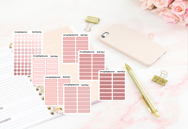 Blush Baby Teeny transparent dots and transparent boxes