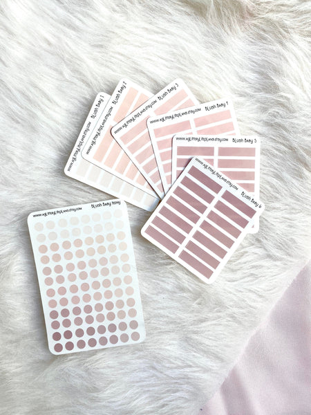 Blush Baby Teeny transparent dots and transparent boxes