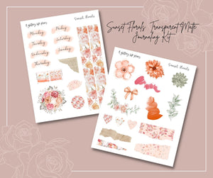 Sunset Florals Transparent Matte Journaling Kit